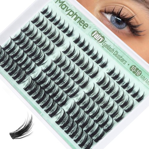 Fairy Lash Clusters Spiky Cluster Eyelash Extensions Anime Individual Lashes Natural Lash Extensions Wispy Cluster Lashes Clean Beauty 126Pcs Eyelash Clusters On-The-Go Lash Pack (10-16MM, C-Curly)