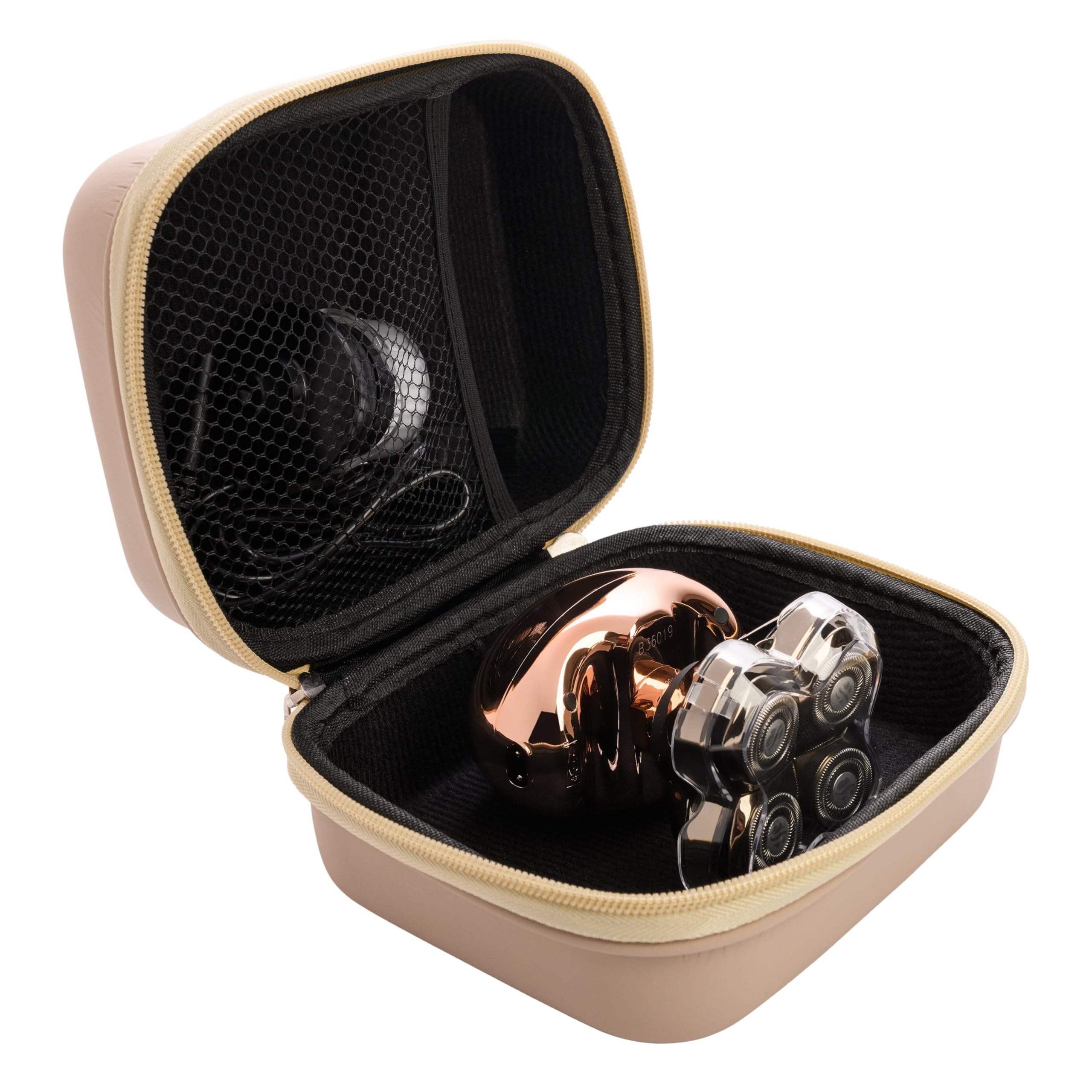 Skull Shaver Travel Case - Case for Electric Shaver - Protective Storage Case - Lightweight & Ideal for Travel - Compatible with All Models - Beige