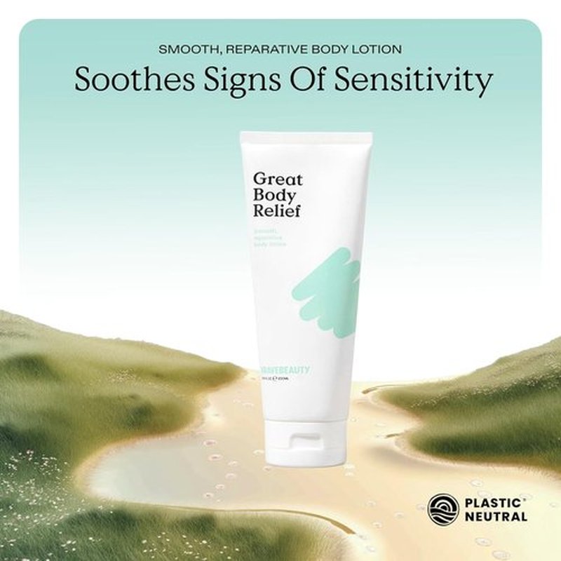 KraveBeauty Great Body Relief - 24-Hour Moisture & Skin Barrier Repair Lotion | Fragrance-Free, 200 mL