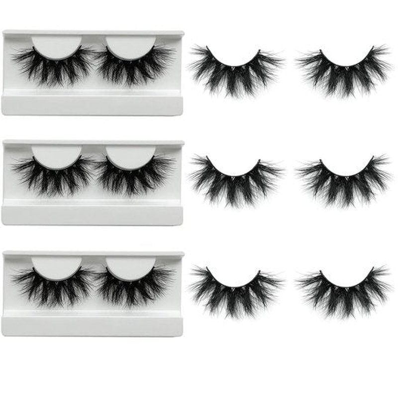 Mink Lashes Mikiwi Eyelashes, 5D Super Fluffy Long Dramatic Eyelashes, Thick HandMade Full Strip Lashes, Cruelty-Free Lash 20-22MM