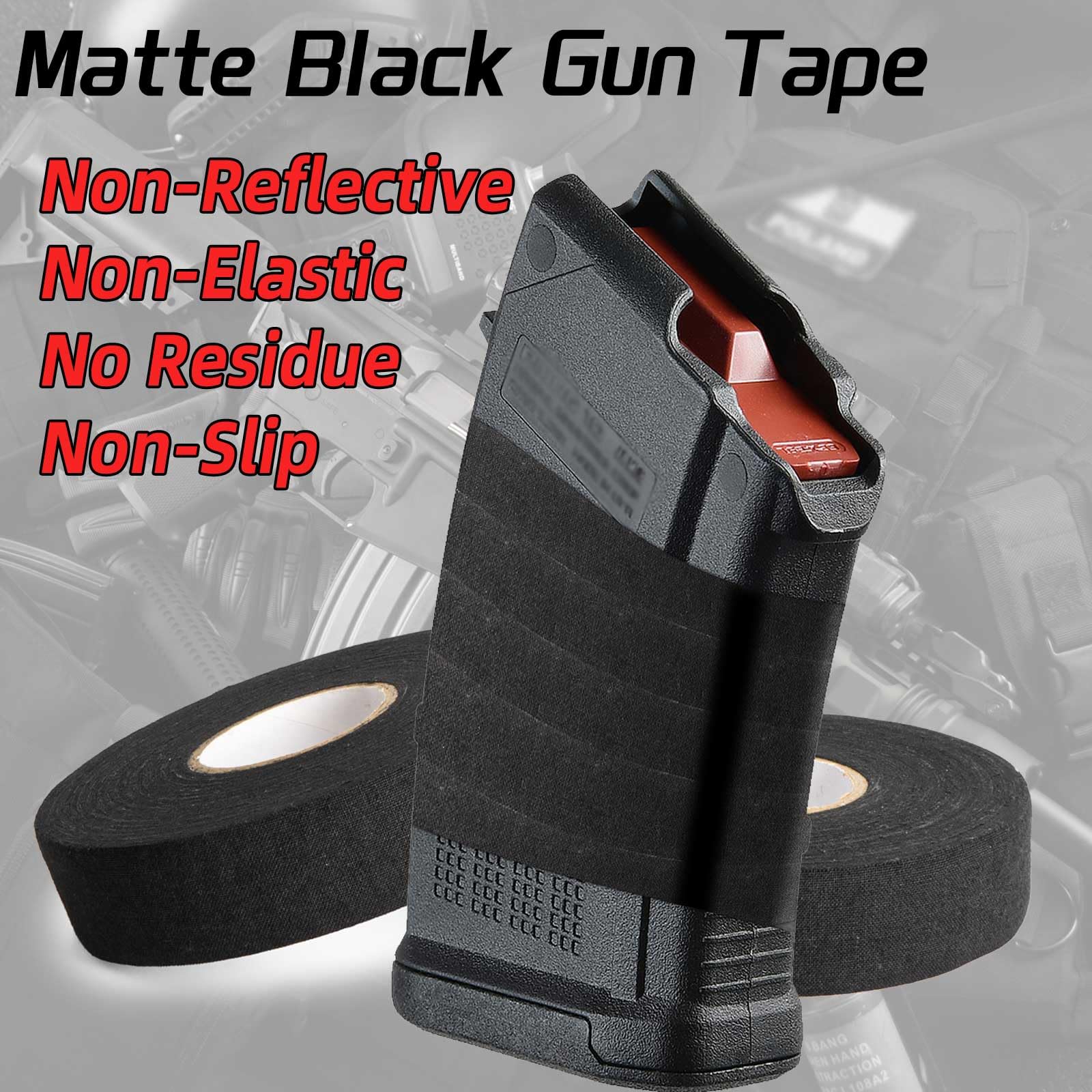 Miaozhun Tactical Tapes, 1 Inch x 27.34 Yards Goon Grip Tapes, Multipurpose Wrap Tape for Guns, Handgun, Rifle, Hockey, Lacrosse, Baseball, Softball Bats, Sport Handle, Gardening Tools (Forest Camo)