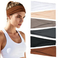 Headbands for Women Non-Slip Elastic Hair Bands, 6 Pack Stretchy Soft Cloth Sweat Band, Fabric Workout Headband, Fashion Head Bands for Yoga Running Sports