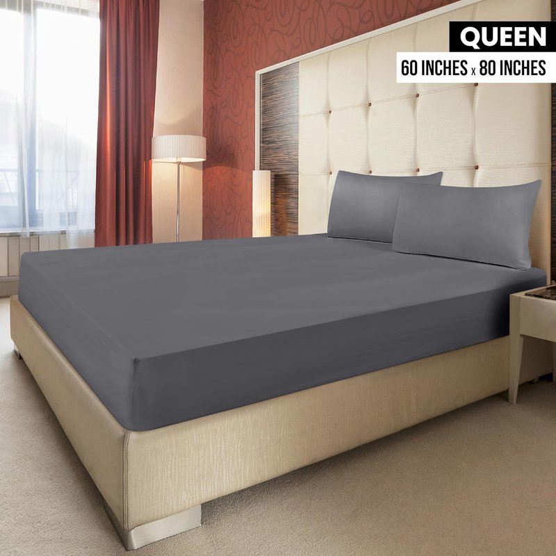 Utopia Bedding Queen Fitted Sheets - Soft Brushed Microfiber with Deep Pockets | 2-Pack in Grey