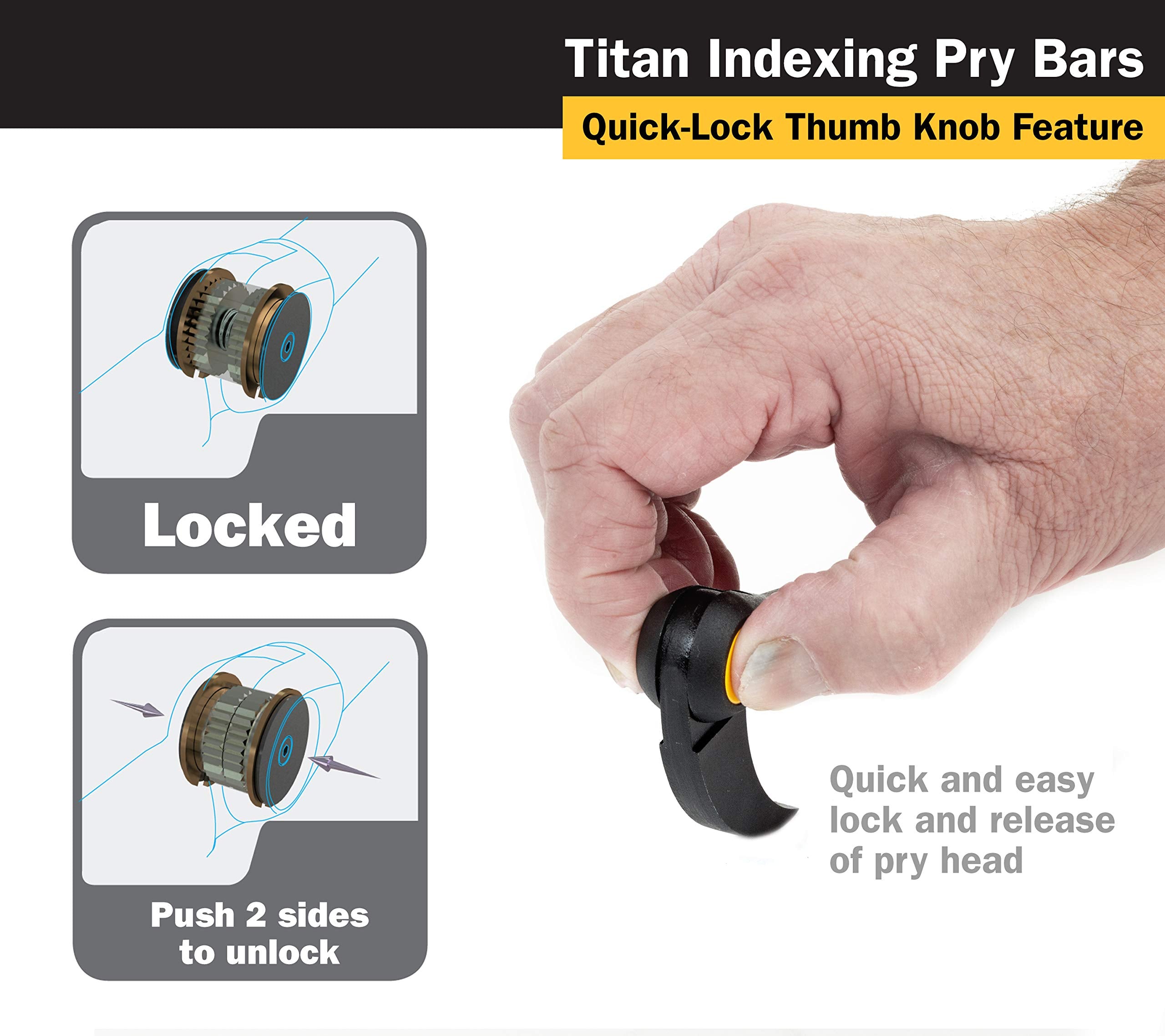 Titan 17816 Indexable Pry bar, 16"