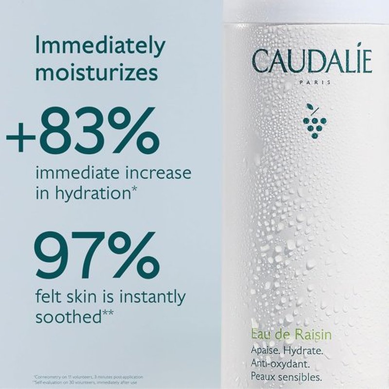 Caudalie Grape Water Face Mist - Soothing Organic Hydrating Spray for Sensitive Skin | 6.7 oz