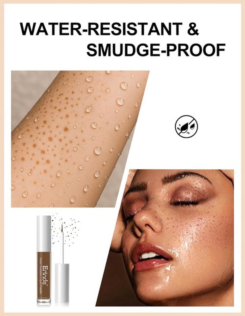 Erinde Faux Freckle Pen - Waterproof Fake Freckles Stamp for Natural-Looking Makeup | 02 Chocolate, Vegan Formula