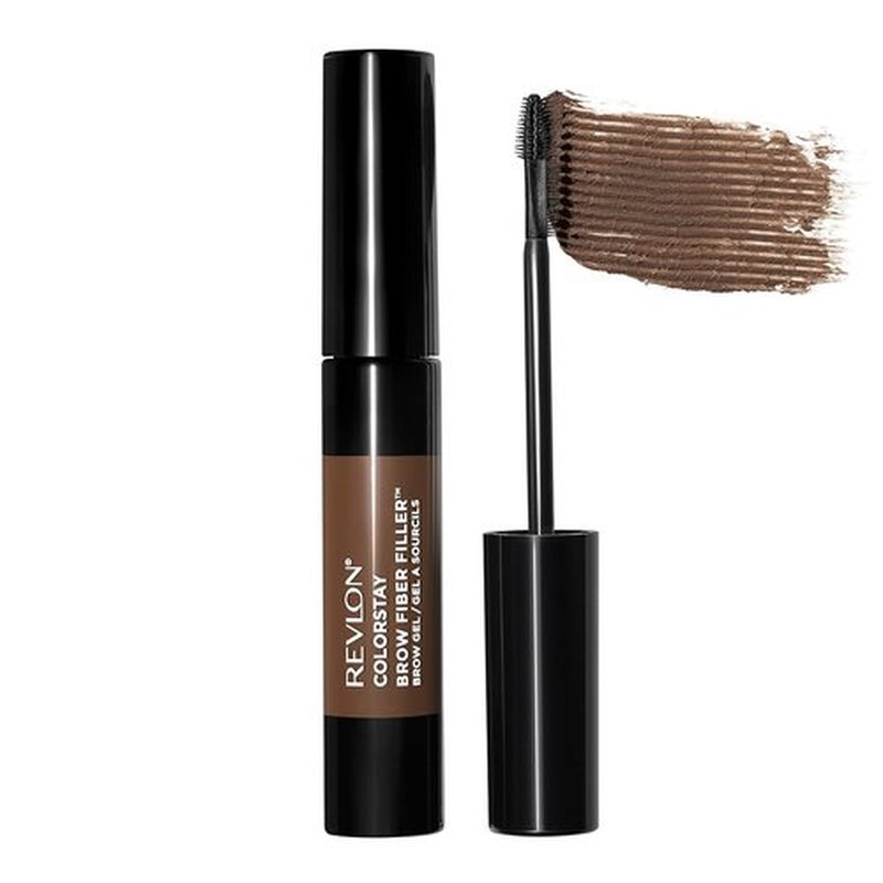 Revlon ColorStay Brow Fiber Filler - Longwearing Waterproof Eyebrow Gel in 303 Medium Brown, 0.23 fl. oz.