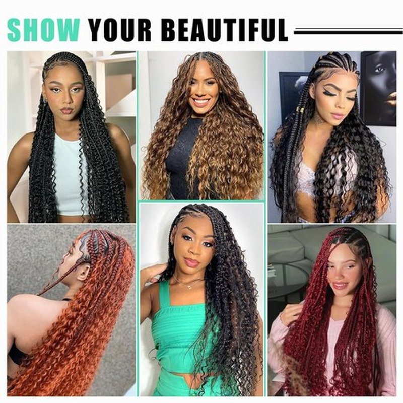 MUXFILLA 12 Inch Human Braiding Hair for Boho Braids 100g Deep Wave Curly Boho Hair for Braiding Knotless 3 Bundles/Pack Natural Black