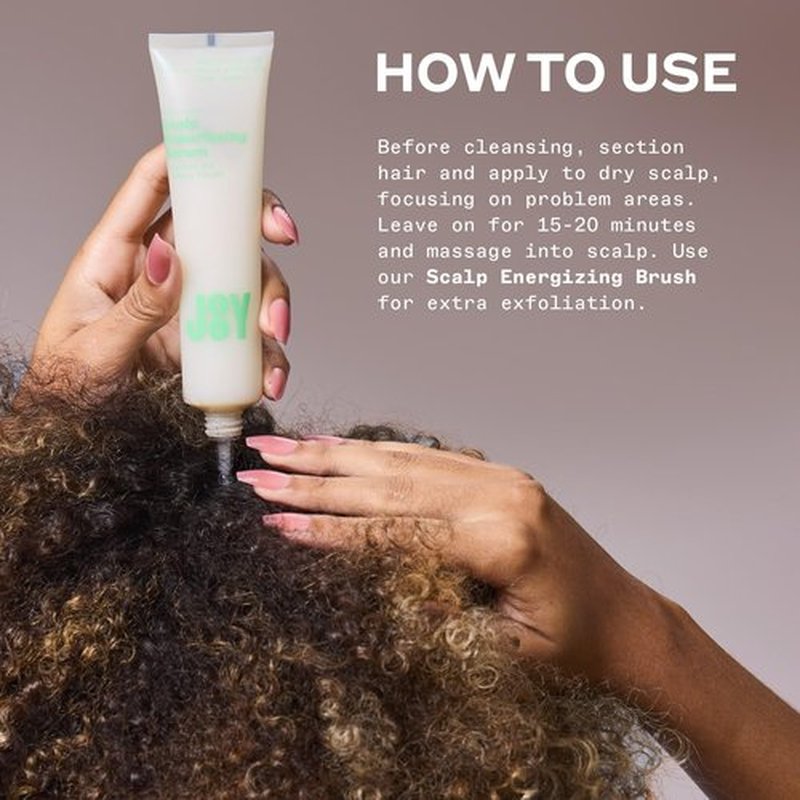JooY Scalp Resurfacing Serum, Pre-Cleanse Exfoliating serum with Fermented Superfoods, Removes Buildup, Reduces Oil & Promotes a Healthy Scalp, Ginger Root, Papaya, & Tea Tree – 2 fl oz