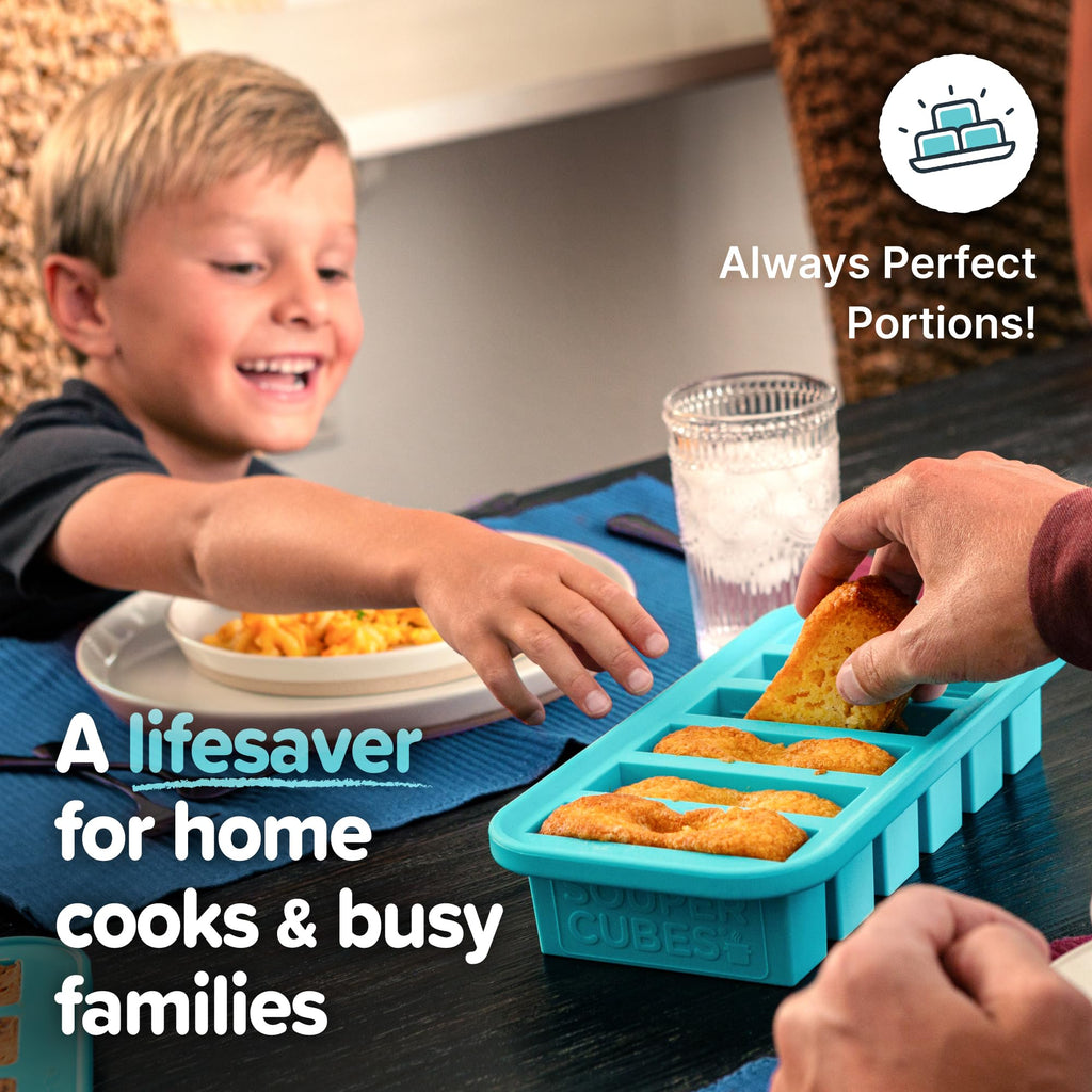 Souper Cubes Silicone Freezer Molds Gift Set, Aqua
