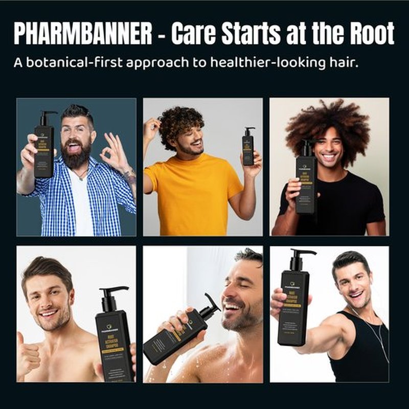 Root Activator Shampoo for Men: Hair Growth Shampoo for Thinning Hair, Hair Loss & Scalp Health – Natural Herbal Formula with Cooling Sensation – Sulfate-Free
