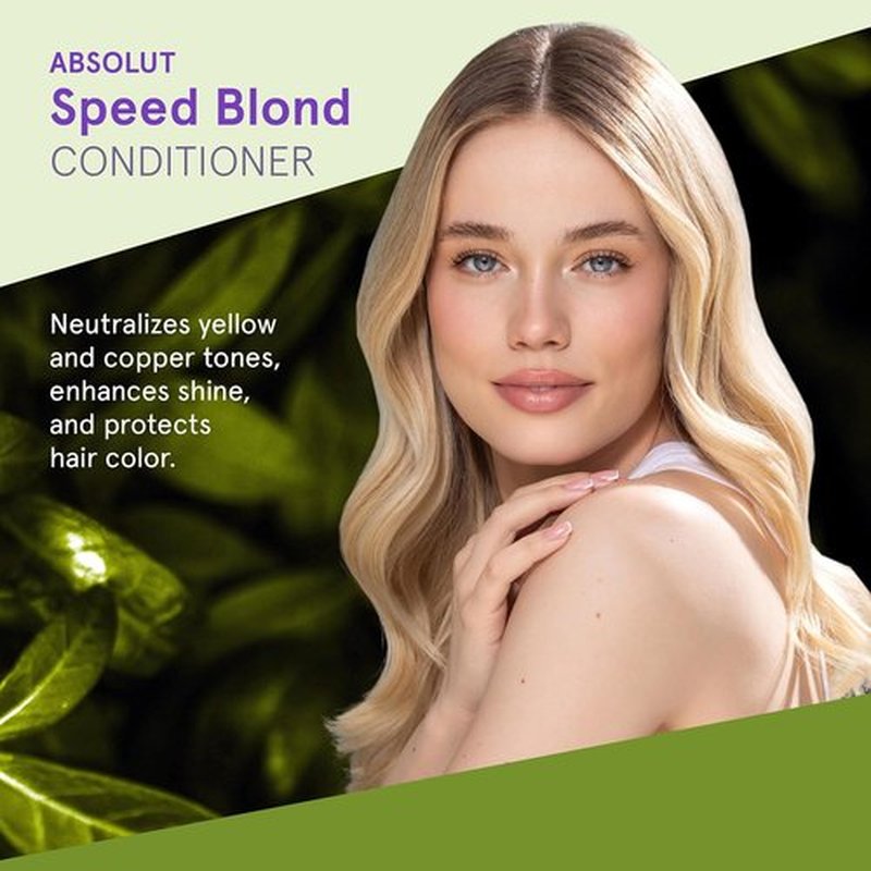 INOAR Absolut Speed Blond Conditioner - Argan Oil for Blonde & Gray Hair | Tone Neutralization & Hydration, 16.9 fl. oz.