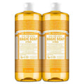 Dr. Bronner's Pure-Castile Liquid Soap | Citrus Scent, 32oz, 2-Pack - 18-in-1 Uses, Vegan & Organic