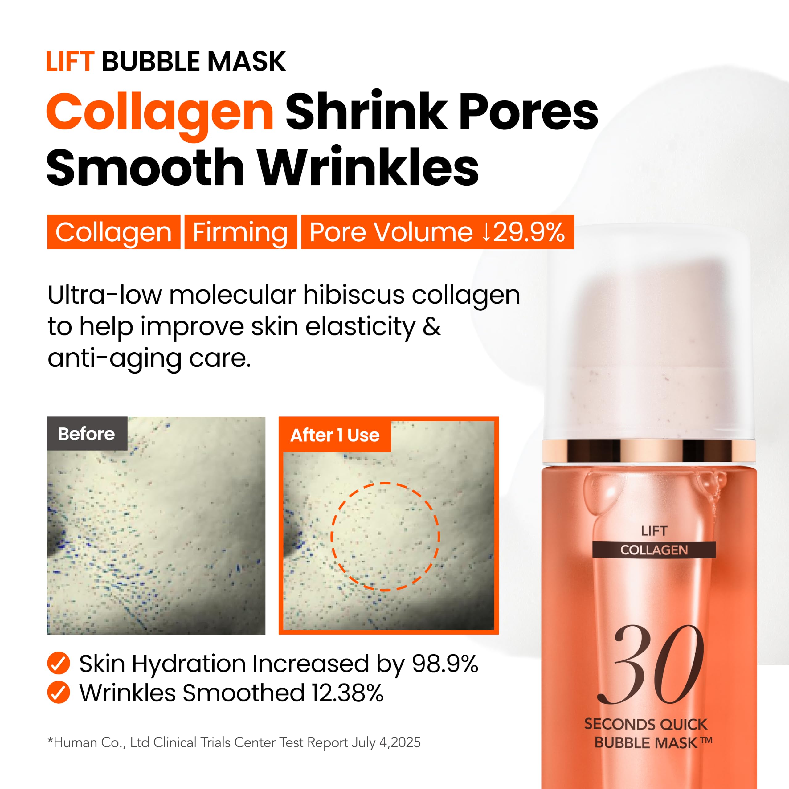MENOKIN Korean Face Mask 3sets [30 seconds Quick Bubble Mask] (Collagen, Brightening, Moisturizing), Hydration improvement, Radiance-boosting, Easy-to Use, Glass Skin, 3.21 fl.oz