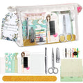 132 Pieces Wedding Survival Kit Bridal Mini Emergency Kit Bridal Party Proposal Gifts for Women with Makeup Bags Floral Wedding Bride Emergency Supplies(Leaves Style)
