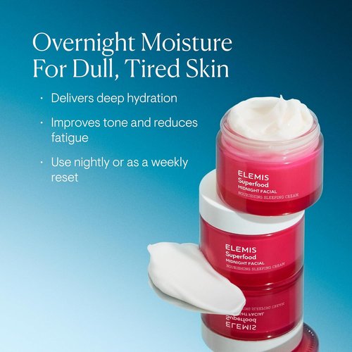 ELEMIS Superfood Midnight Facial - Hydrating Moisturizer for Dry Skin with Camu Camu & Vitamin C