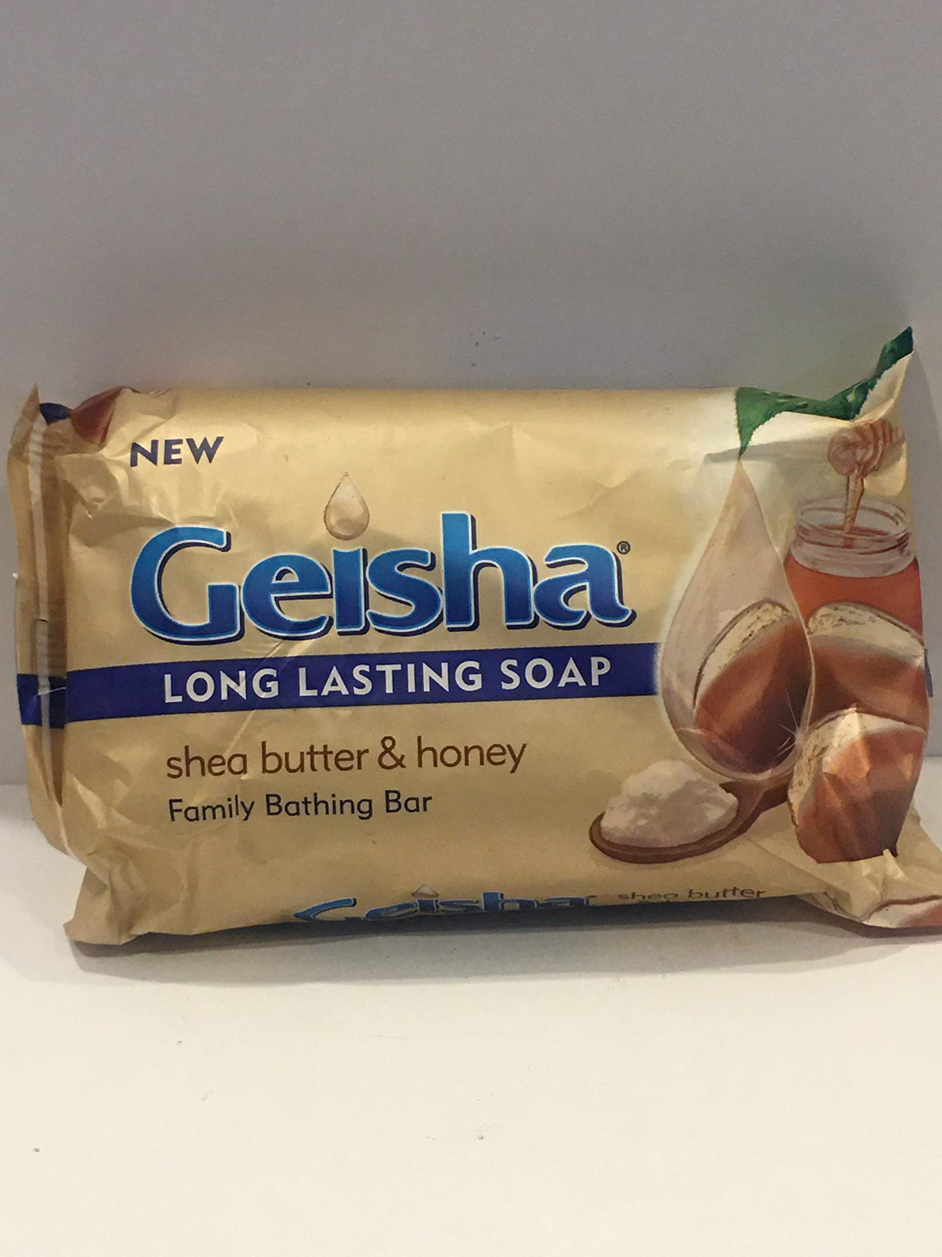GEISHA LONG LASTING FAMILY BATHING BAR SOAP 225G (SHEA BUTTER & HONEY)