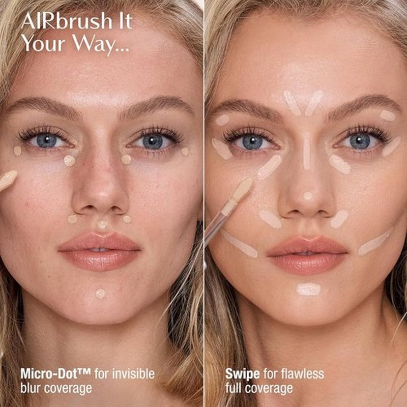 Charlotte Tilbury AIRbrush Flawless Blur Concealer - Longwear, Hydrating, Crease-Proof Formula for Dark Circles & Blemishes - Full Coverage, Natural Matte Finish
