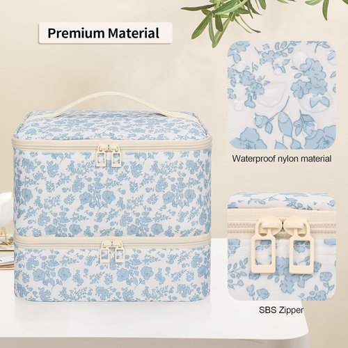 Skiennix Nail Polish Organizer Bag - Holds 30+ Bottles | UV Nail Lamp & Gel Polish Travel Storage