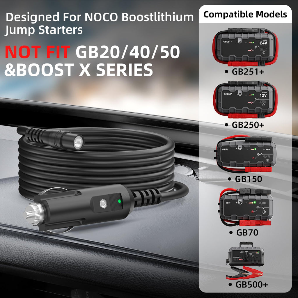 Charger Car Adapter for NOCO Jump Starter, 56W 14V Car Adapter Compatible with NOCO GB70 GB150 GB250+ GB251+ GB500 GB500+ Genius Boost Ultra Safe Lithium XGC4 XGC Jump Starter