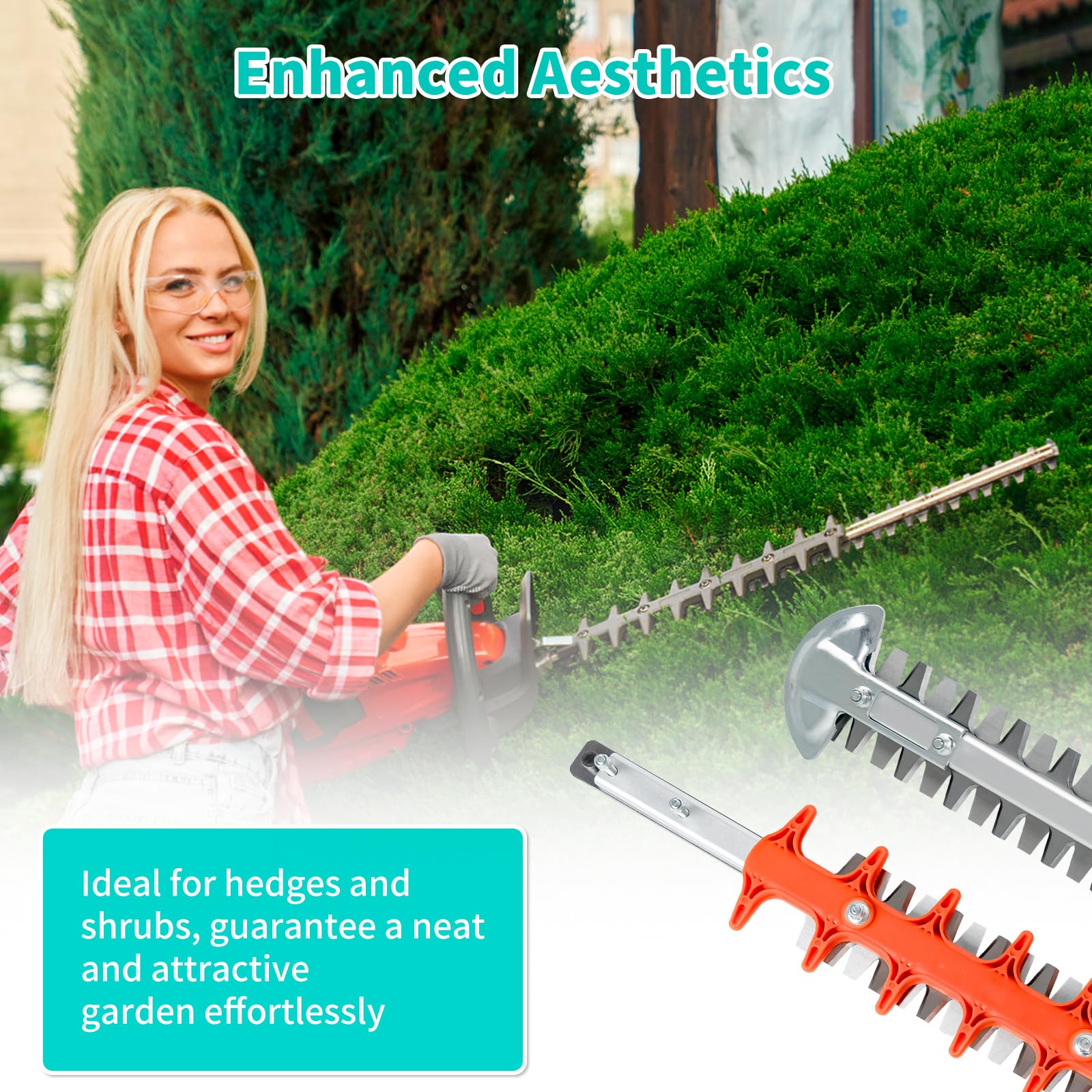 24" Hedge Trimmer Blade Set 4237 710 6051, Compatible with S tihl HS81 HS82 HS86 HS87 HSA94, Set of 4 Blades