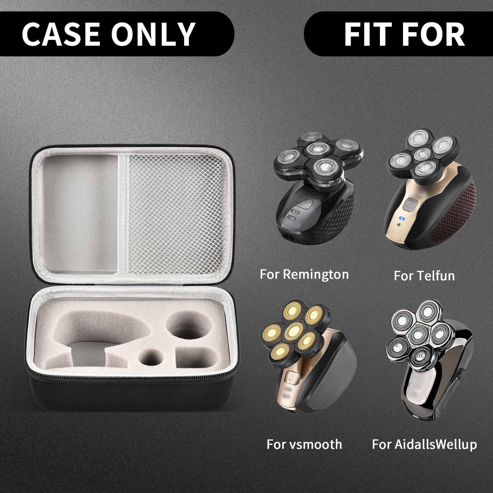 Boobowl Razor Case for Freebird FlexSeries, for Remington Balder Pro XR7000