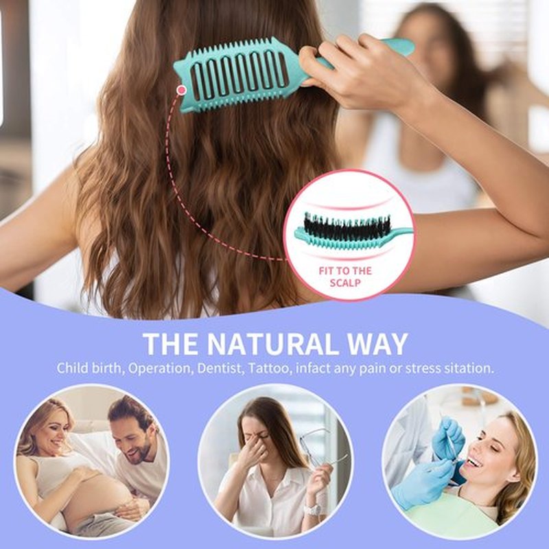 Aussumy 2 Pack Curly Defining & Detangling Brush - With Boar Bristle & 3 Styling Comb Tools – Shine to Shape & Define Natural Curl Waves & Coils - Vented Anti-Frizz Wet or Dry Hair for Women Men Kids