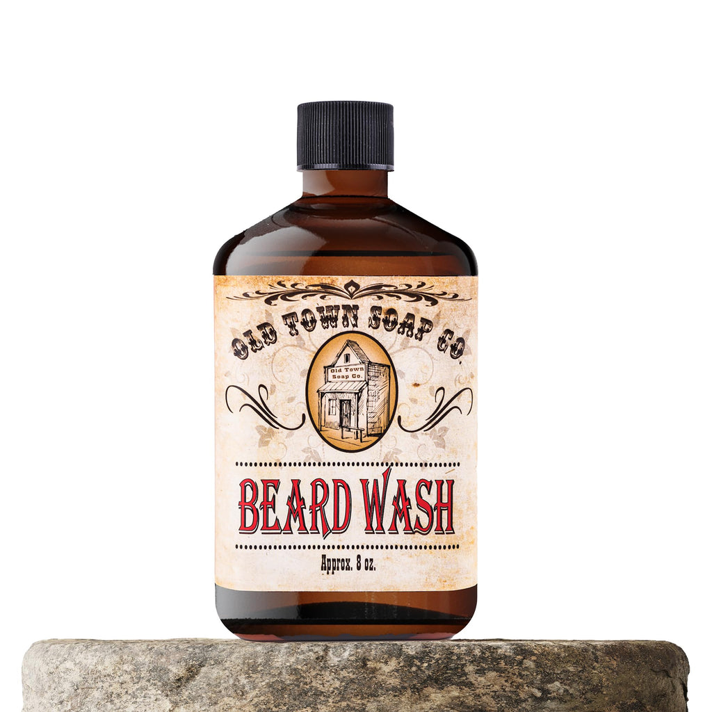 Old Town Soap Co. Beard Wash - Cleansing and Styling Beard Face Wash For Men (8oz)