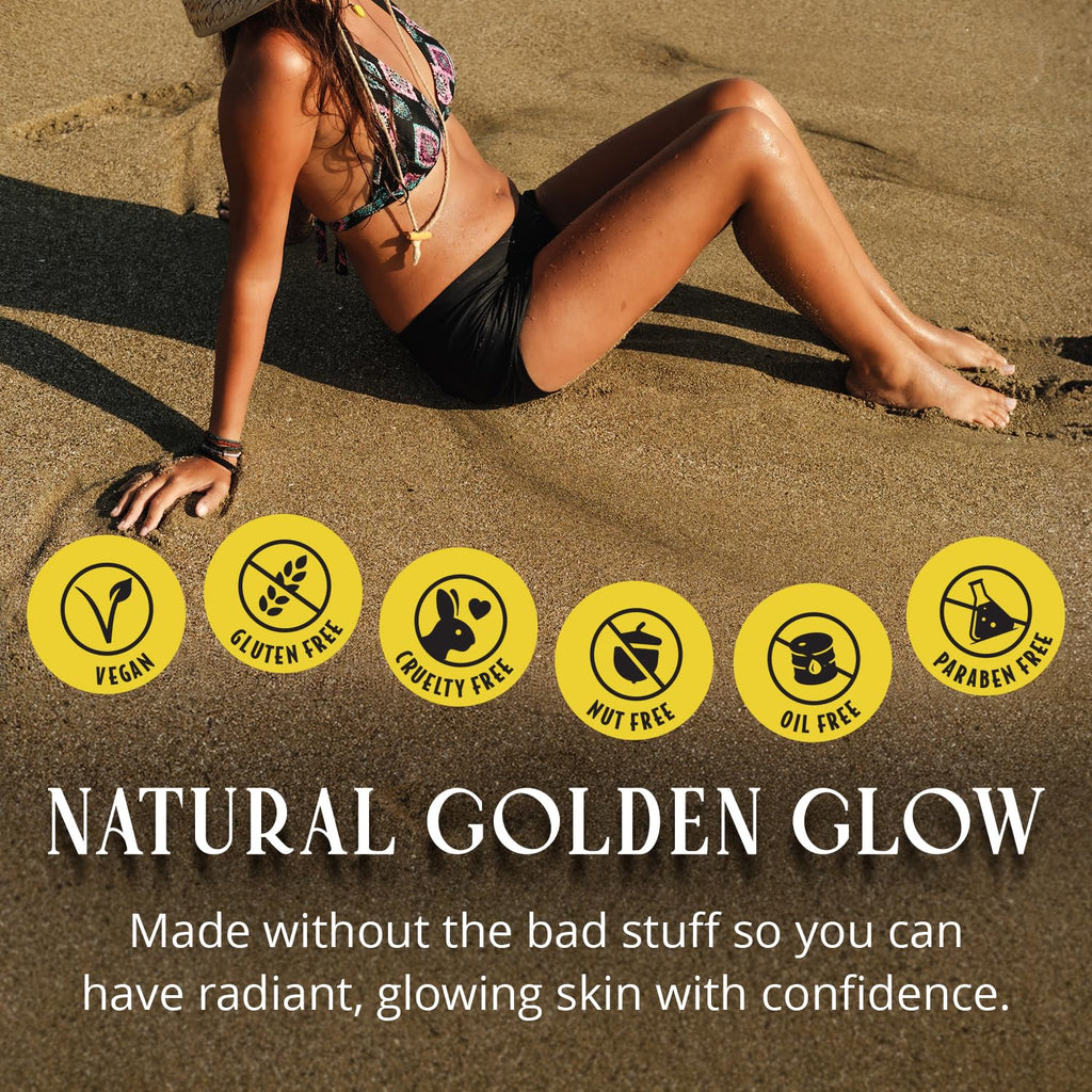 Skinerals Self Tanner Mousse, Organic Sunless Tanning Foam for Face & Body, Natural Looking, Streak-Free, Quick-Drying, Long-Lasting Fake Tan, 8 oz, Californium