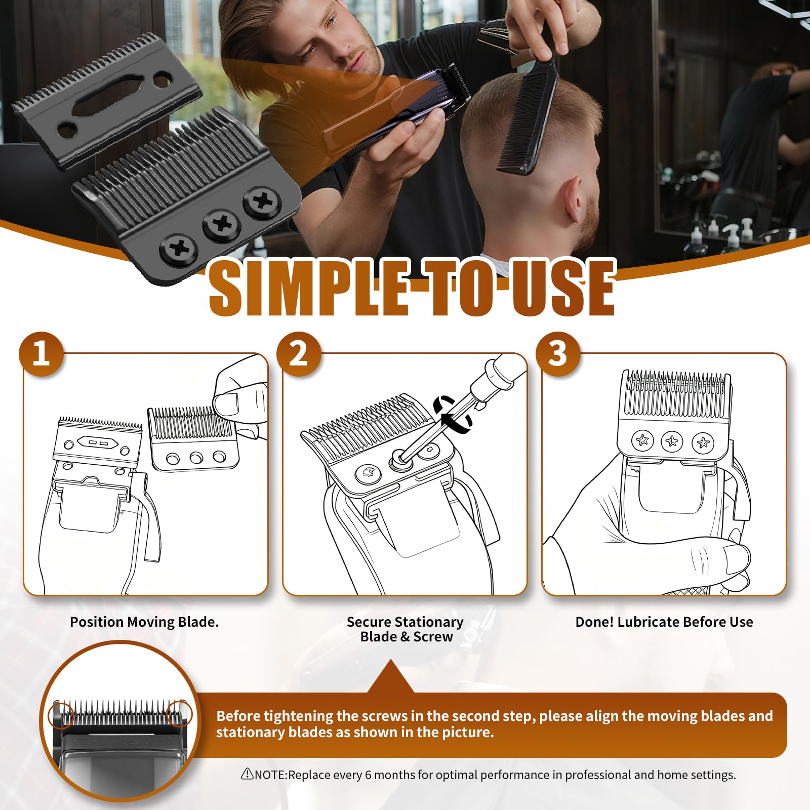 3-Hole Replacement Blade for Wahl Designer, Senior, Cordless Designer
