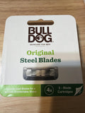 Bulldog Original Steel Blades for Men's Shave, 5 Tempered Steel Cartridges with Aloe Lubricating Strip, 4x Blade Cartridges