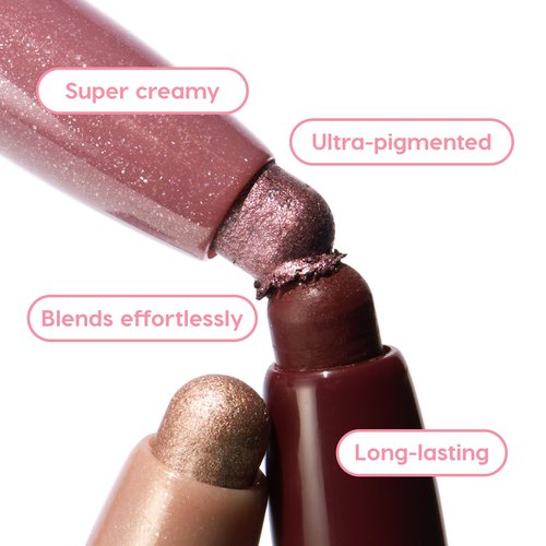 ColourPop Rose Goals Shadow Stix Makeup Kit - Matte + Shimmer Eyeshadow Make Up Set - Vegan & Cruelty-Free Cream Eyeshadow Sticks with High-Pigment & Metallic Finishes (3 Count)