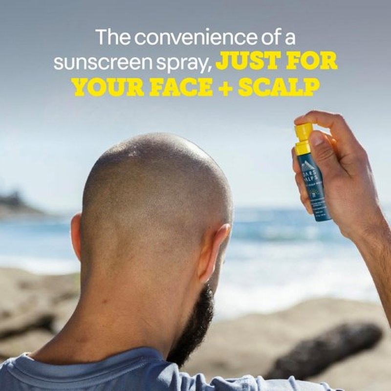 Oars + Alps SPF 35 Face & Scalp Sunscreen Spray Mist - Water & Sweat Resistant, Aloe Vera & Cucumber, 1.5oz