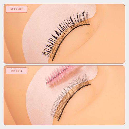 CURACORO 60ML Eyelash Extension Cleanser - Lash Shampoo for Lash Extensions, Eyelash Extension Foam Cleanser for Dry & Sensitive Skin, Gently Removes Waterproof Makeup for Professional & Home Use