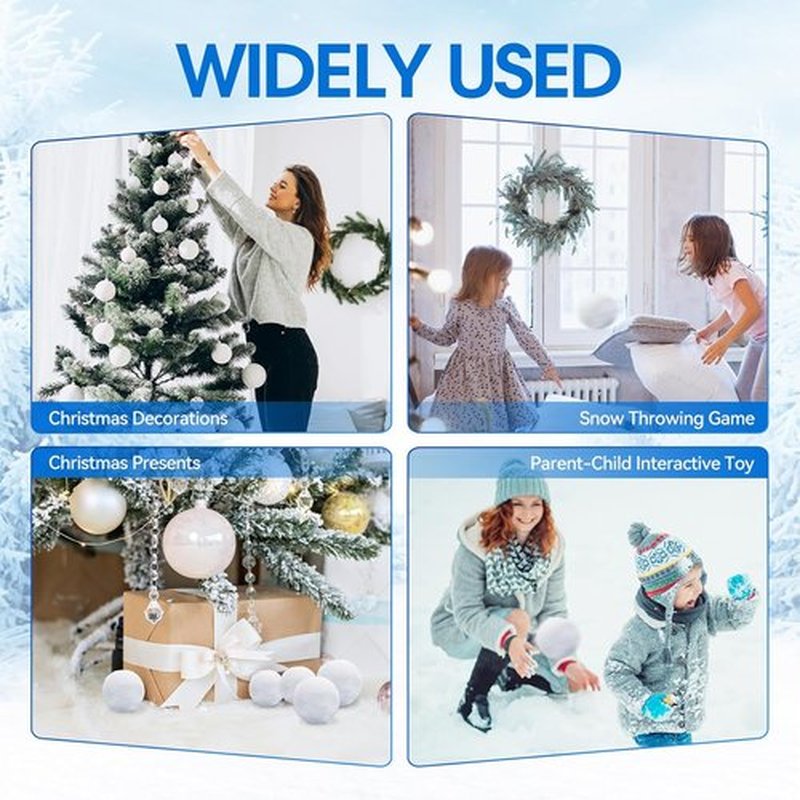 Skiennix 20 Pack Snow Toy Balls - Soft Plush Indoor Snow Fight Balls for Kids | Winter Fun & Christmas Decor