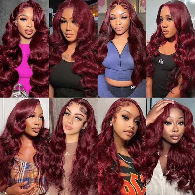 26 Inch Burgundy Single Human Hair Bundle Body Wave 1 Bundle Human Hair #99J Color Wet and Wavy 100% Unprocessed Brazilian Virgin Quick Weave Hair Extensions for Women Wine Red Bundles