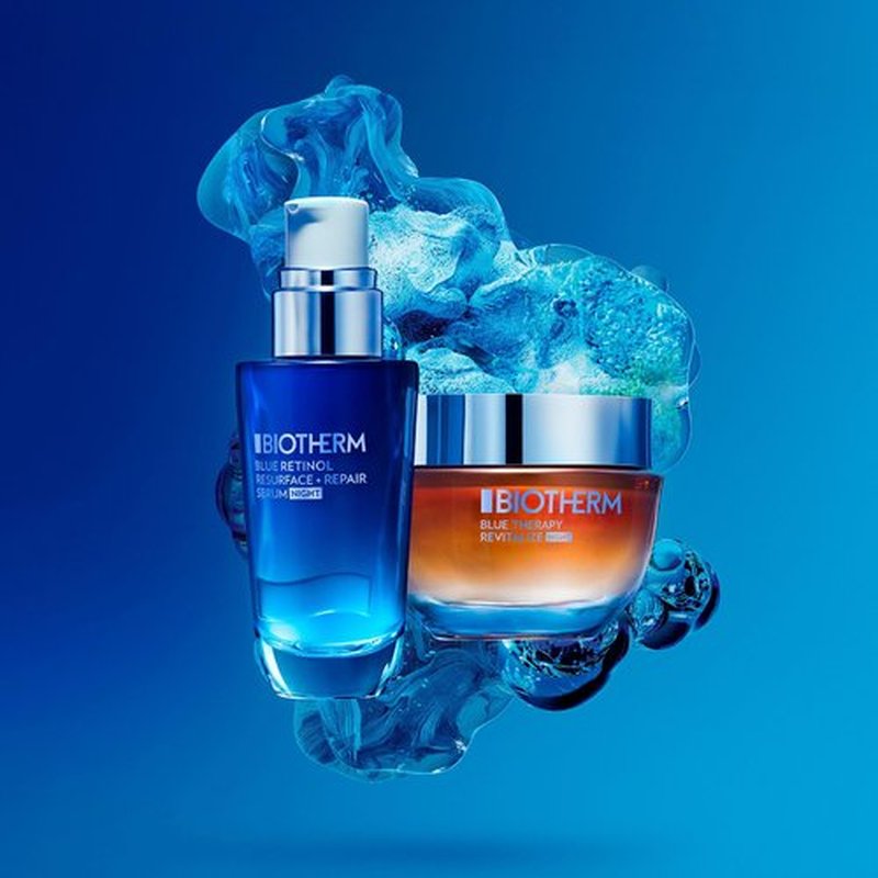 Biotherm Blue Therapy Amber Algae Revitalize Night, Anti-Aging Cream for Dehydrated and Mature Skin with Amber Algae, Nourishing and Firming Formula for a Glowing Complexion, 1.7 Fl. Oz.