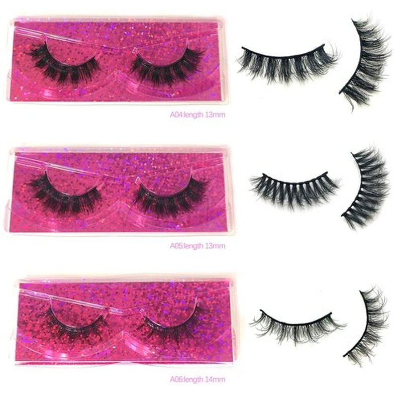 U-Hotmi Natural Look Fluffy Eye Lashes, Faux 3D Mink Lashes 10 Styles Eyelashes Wholesale(10 Pairs)