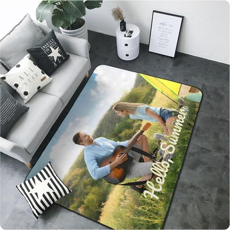 Skiennix Custom Rug - Personalized Area Carpet with Your Logo | Anti-Slip Washable Mat 36 x 24 in