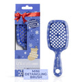 UNbrush Mini Holiday Hair Brush for Pain-Free Brushing On All Wet/Dry Hair Types — Mini UNbrush Detangling Brush with Durable Anti-Static Bristles, Lightweight & Vented — Christmas Hair Care Gifts
