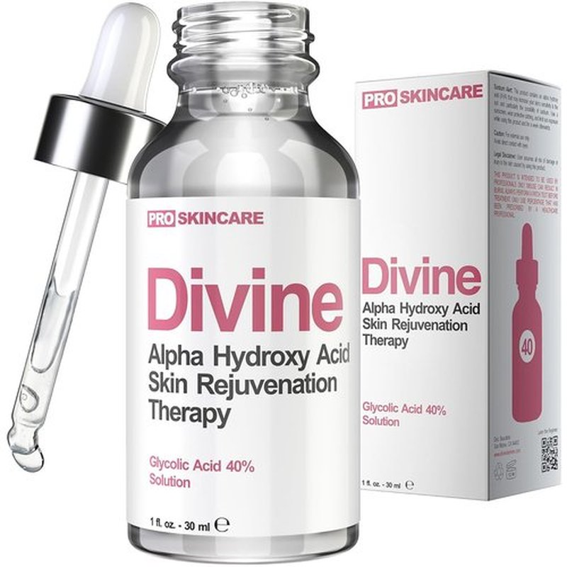 Alpha Hydroxy Acid | Glycolic Acid Peel 40% - Professional Exfoliant for Acne Scars & Wrinkles