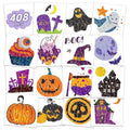 EMOME 408 PCS Glitter Halloween Tattoos for Kids, Cute Temporary Tattoo Stickers for Halloween Birthday Party Decorations, Individual Wrapped Halloween Non-Candy Treats Gifts for Kids Tattoos Bulk