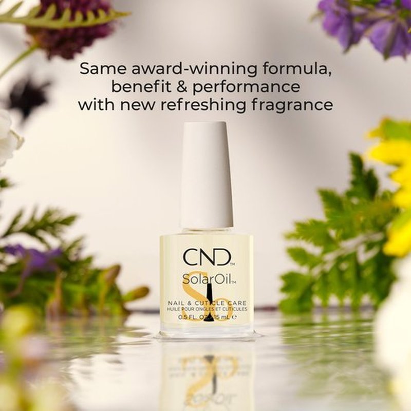 CND SolarOil Cuticle Oil, Natural Blend Of Jojoba, Vitamin E, Rice Bran and Sweet Almond Oils, Moisturizes and Conditions Skin, Pack Of 1, 0.125 fl oz