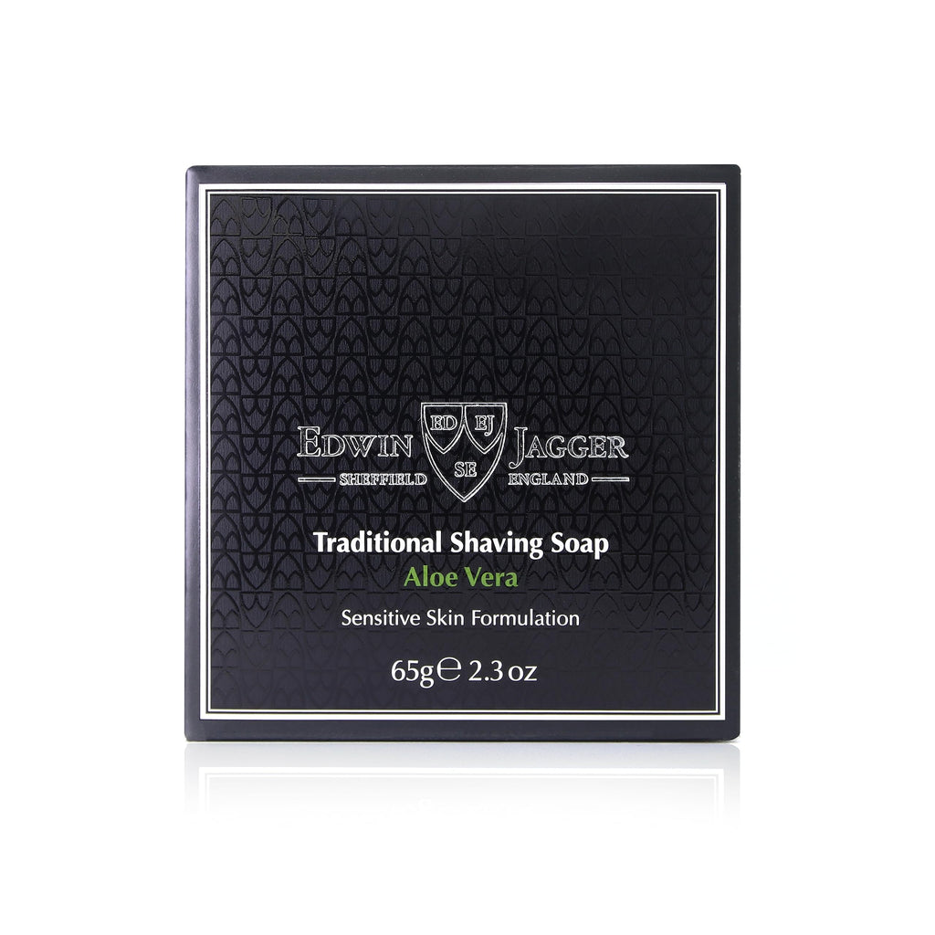 Edwin Jagger SSAVT Aloe Vera 99.9% Natural Traditional Shaving Soap 65g Travel Tub