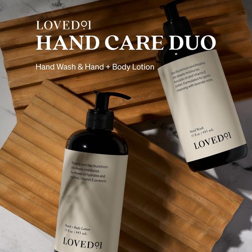 Loved01 Hand Wash, John Legend Skincare, Liquid Hand Soap, Gentle & Hydrating, Cruelty-Free, Oprah's Favorite Things, Formulated with Nourishing Oils & Soft Lavender, 2-Pack (15 oz each)