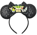 ZHENNAN Glitter Mandalorian Bows Ears Headbands for Women Men, Cute Costume Cartoon Themed Events Birthday Party Decorations Hair Accessories
