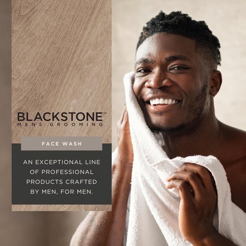 Blackstone Men's Grooming Detoxifying Face Wash with Vitamin E and Peppermint - Deep Cleansing & Exfoliating | Paraben & | - Activated Charcoal (6 Fl Oz)