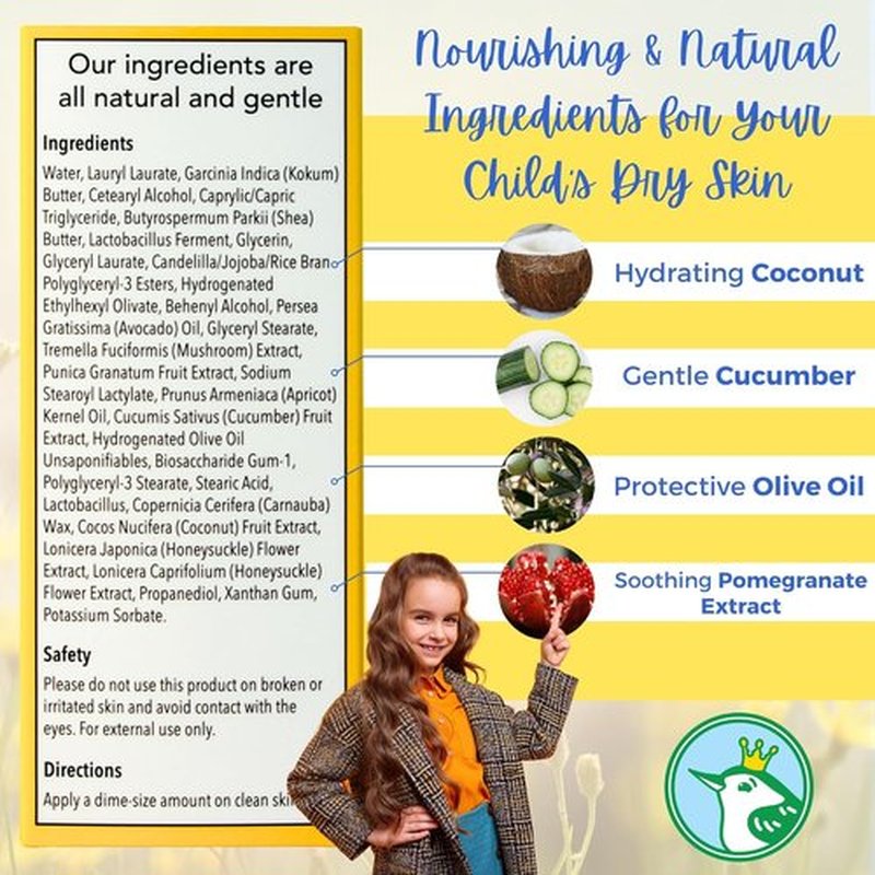 **Skiennix Kids Lotion - Natural Moisturizer for Daily Use - Gentle, Non-Toxic & Hypoallergenic Formula**