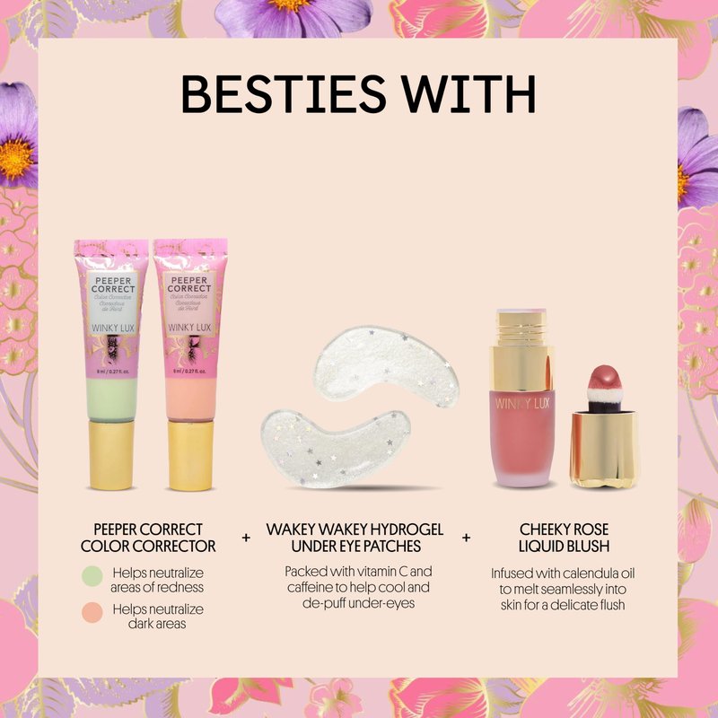 Winky Lux Peeper Perfect Under Eye Concealer, Makeup & Eye Brightener, Full Coverage Concealer for Dark Circles, Color Corrector & Eye Primer, With Collagen, Hyaluronic Acid & Vitamin E (Fair)
