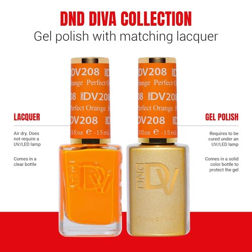 DND Diva Gel Polish Set - First Class Collection | UV/LED Chip-Free Nail Lacquer Duo, 0.5 Fl Oz Each